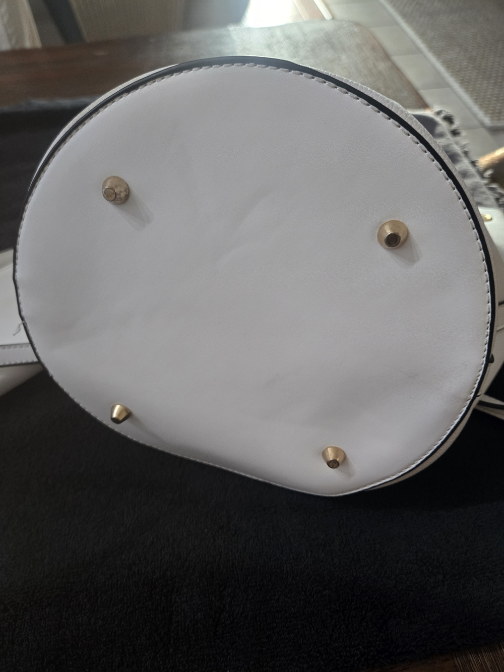 The Bucket White Drawstring Bucket Bag - Fashionable Women's Crossbody W/ Wallet - Picture 7 of 14